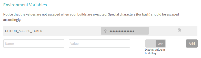 Travis Builder Server Environment Variables